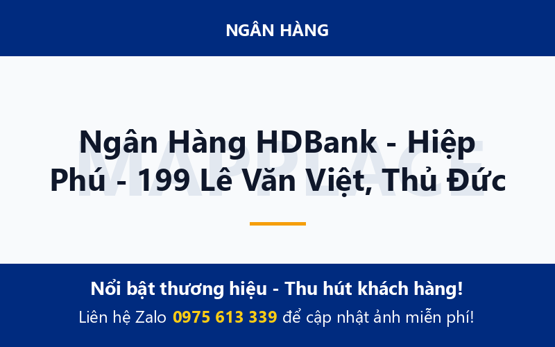 Ngân Hàng HDBank - Hiệp Phú - 199 Lê Văn Việt, Thủ Đức