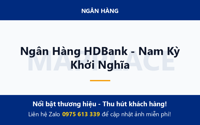 Ngân Hàng HDBank - Nam Kỳ Khởi Nghĩa