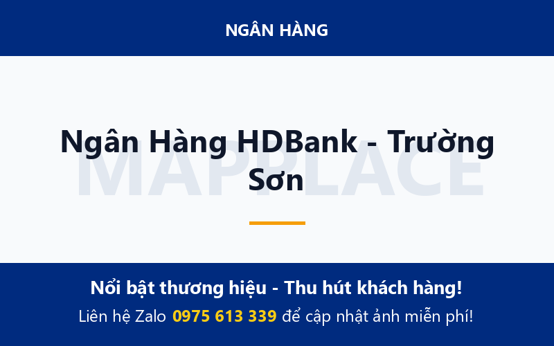 Ngân Hàng HDBank - Trường Sơn