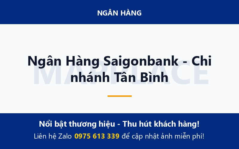 Ngân Hàng Saigonbank - Chi nhánh Tân Bình