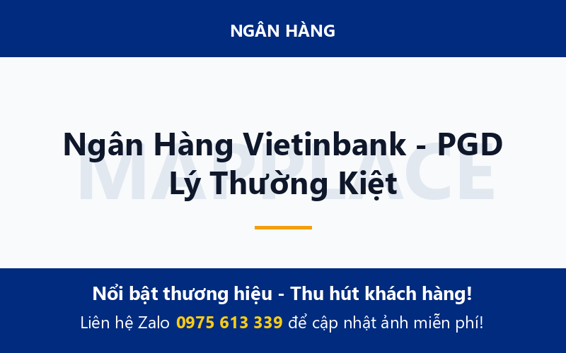 Ngân Hàng Vietinbank - PGD Lý Thường Kiệt