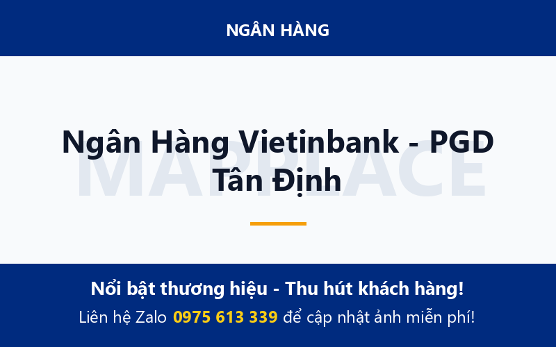Ngân Hàng Vietinbank - PGD Tân Định