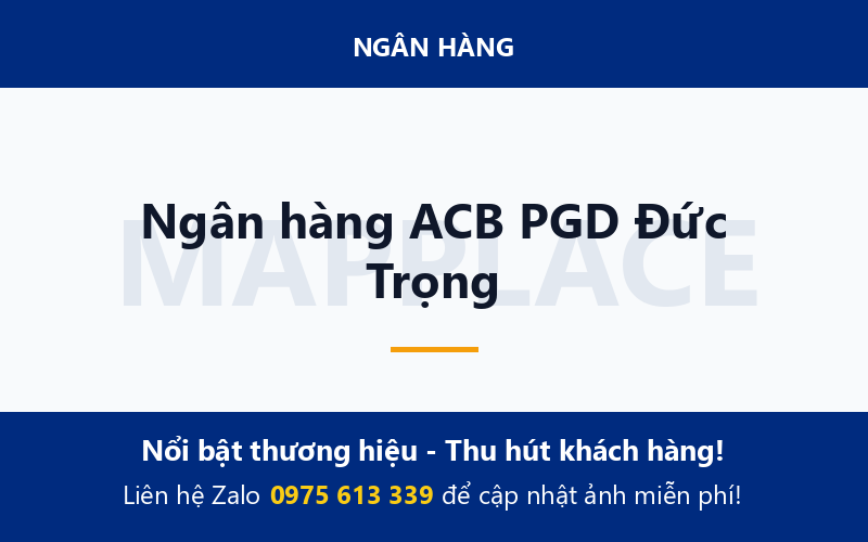 Ngân hàng ACB PGD Đức Trọng