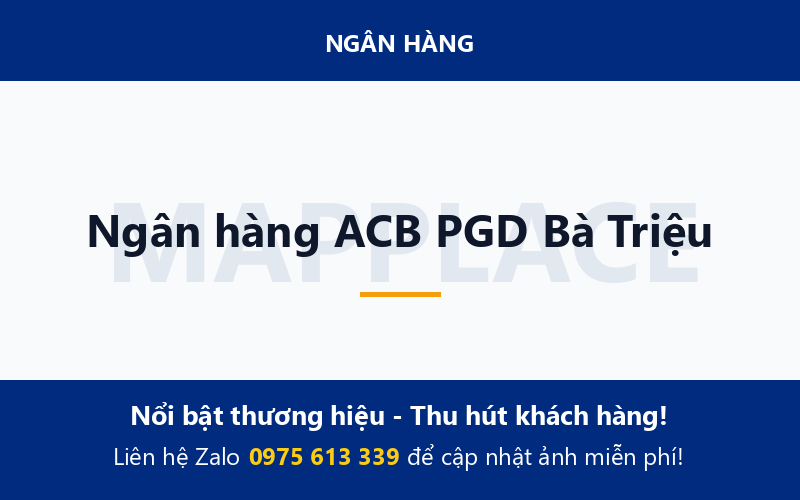 Ngân hàng ACB PGD Bà Triệu