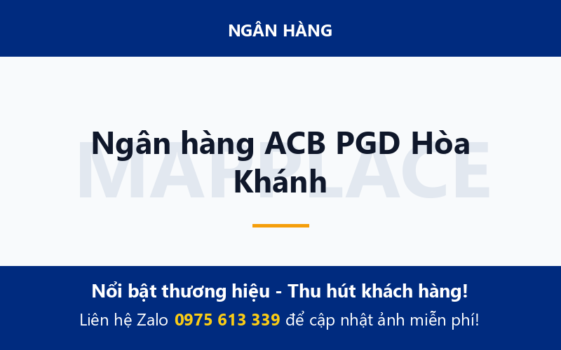 Ngân hàng ACB PGD Hòa Khánh