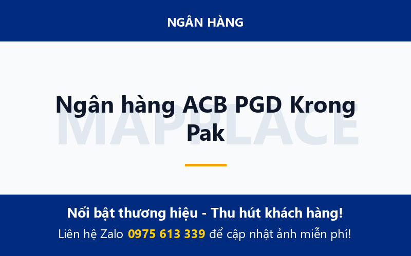 Ngân hàng ACB PGD Krong Pak