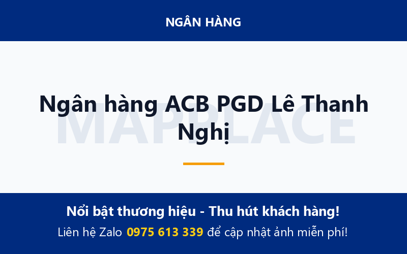 Ngân hàng ACB PGD Lê Thanh Nghị