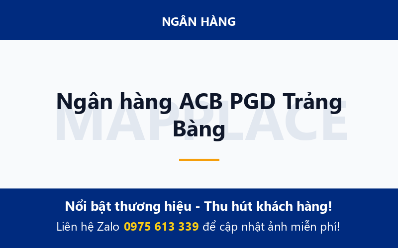 Ngân hàng ACB PGD Trảng Bàng