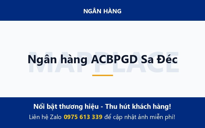Ngân hàng ACBPGD Sa Đéc