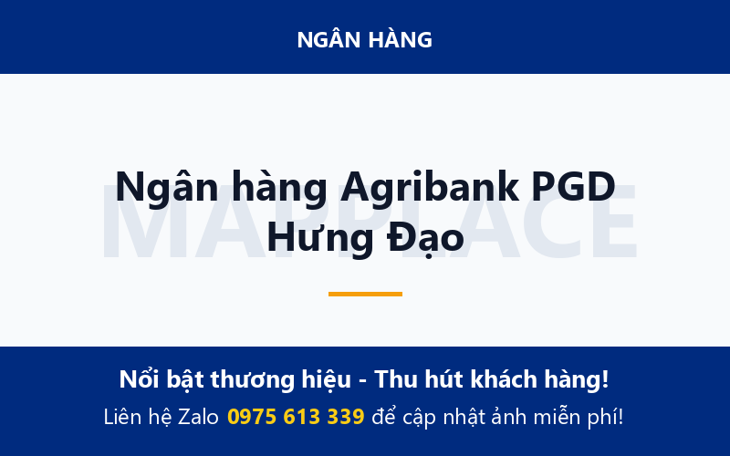 Ngân hàng Agribank PGD Hưng Đạo