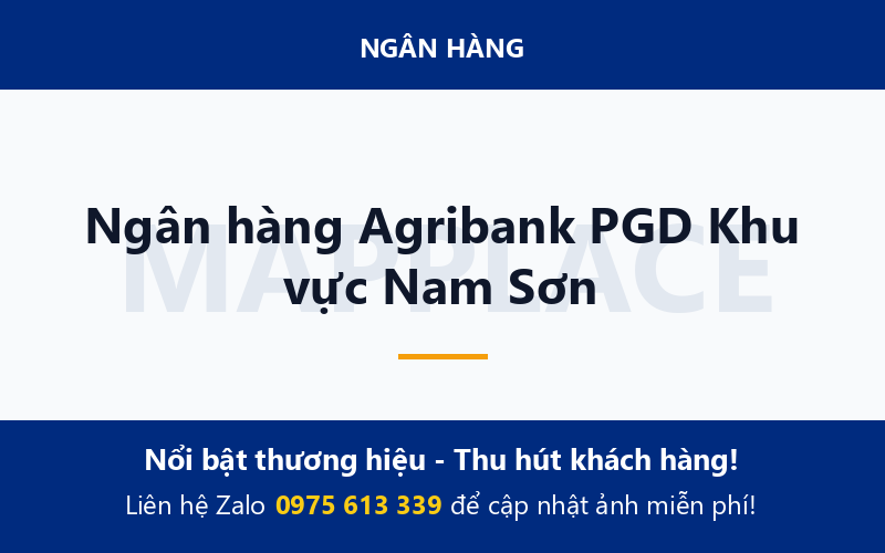 Ngân hàng Agribank PGD Khu vực Nam Sơn