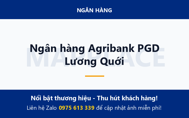 Ngân hàng Agribank PGD Lương Quới