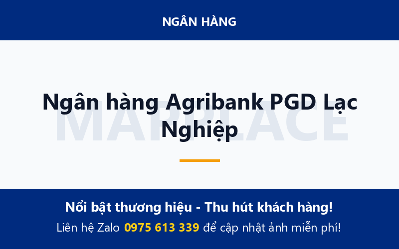 Ngân hàng Agribank PGD Lạc Nghiệp