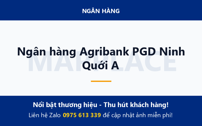Ngân hàng Agribank PGD Ninh Quới A