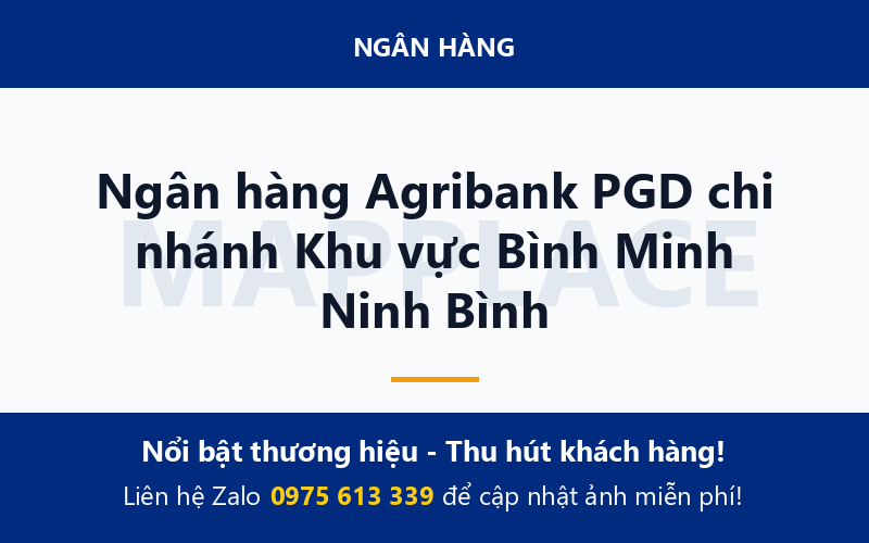 Ngân hàng Agribank PGD chi nhánh Khu vực Bình Minh Ninh Bình