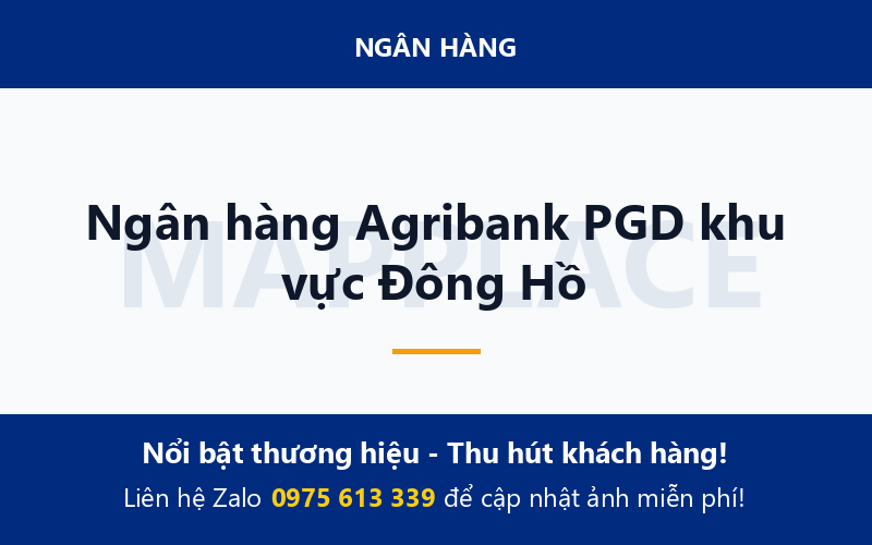 Ngân hàng Agribank PGD khu vực Đông Hồ