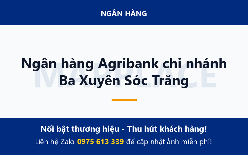 Ngân hàng Agribank chi nhánh Ba Xuyên Sóc Trăng