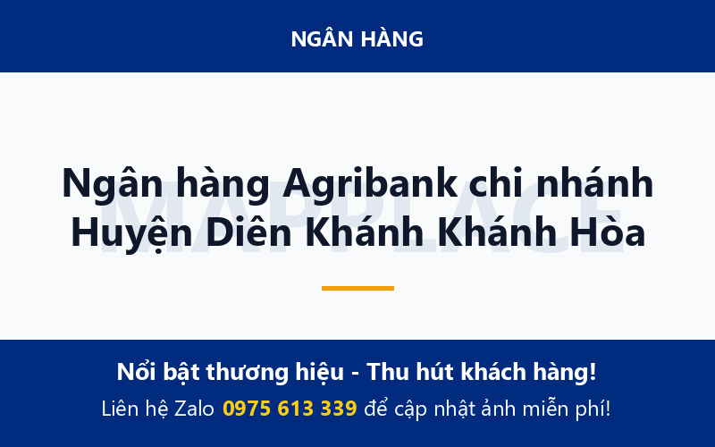 Ngân hàng Agribank chi nhánh Huyện Diên Khánh Khánh Hòa