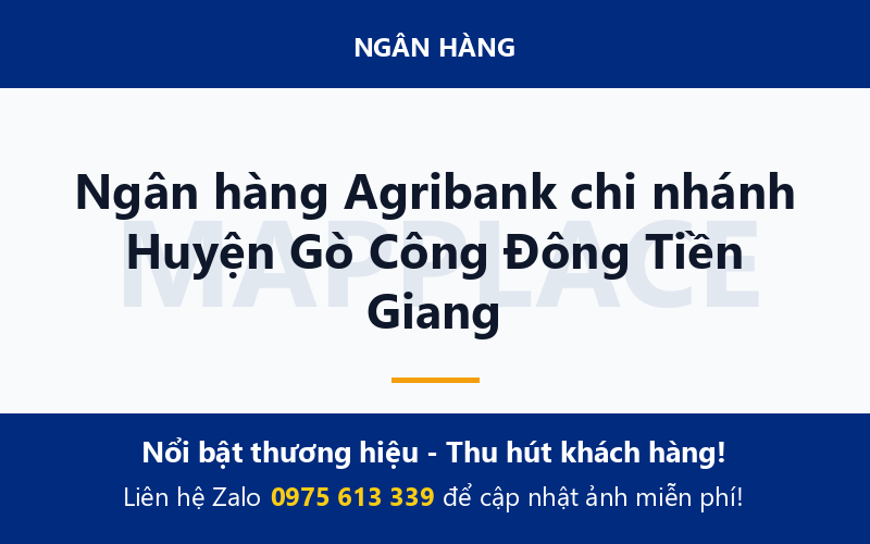 Ngân hàng Agribank chi nhánh Huyện Gò Công Đông Tiền Giang
