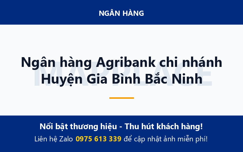 Ngân hàng Agribank chi nhánh Huyện Gia Bình Bắc Ninh