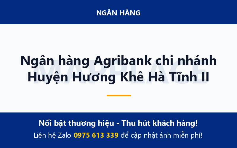 Ngân hàng Agribank chi nhánh Huyện Hương Khê Hà Tĩnh II