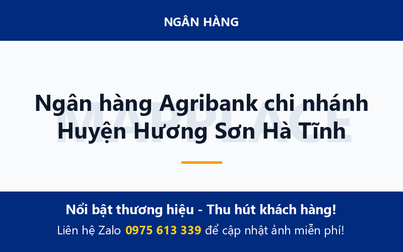 Ngân hàng Agribank chi nhánh Huyện Hương Sơn Hà Tĩnh