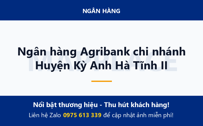 Ngân hàng Agribank chi nhánh Huyện Kỳ Anh Hà Tĩnh II