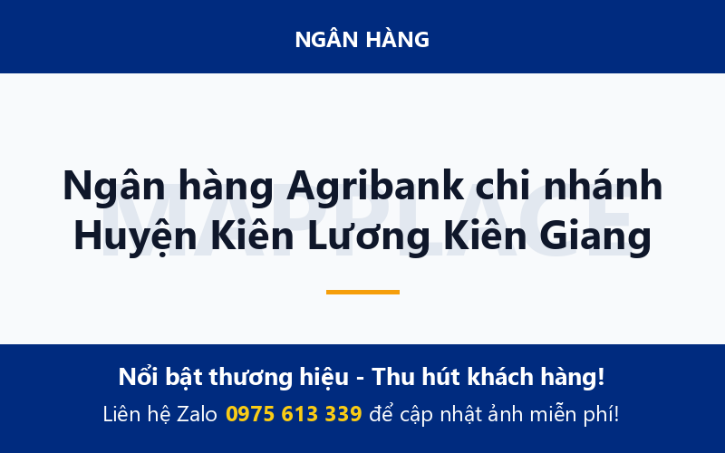 Ngân hàng Agribank chi nhánh Huyện Kiên Lương Kiên Giang
