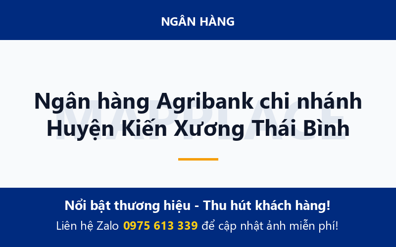 Ngân hàng Agribank chi nhánh Huyện Kiến Xương Thái Bình