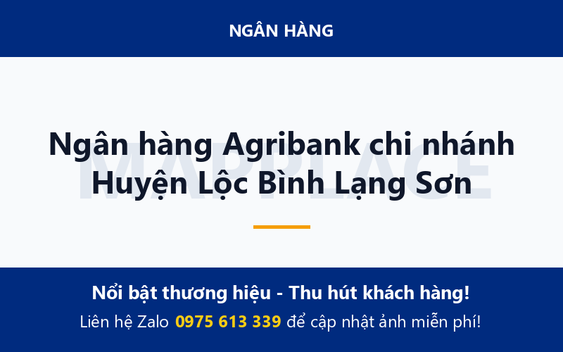 Ngân hàng Agribank chi nhánh Huyện Lộc Bình Lạng Sơn
