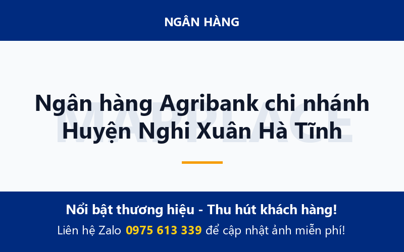 Ngân hàng Agribank chi nhánh Huyện Nghi Xuân Hà Tĩnh