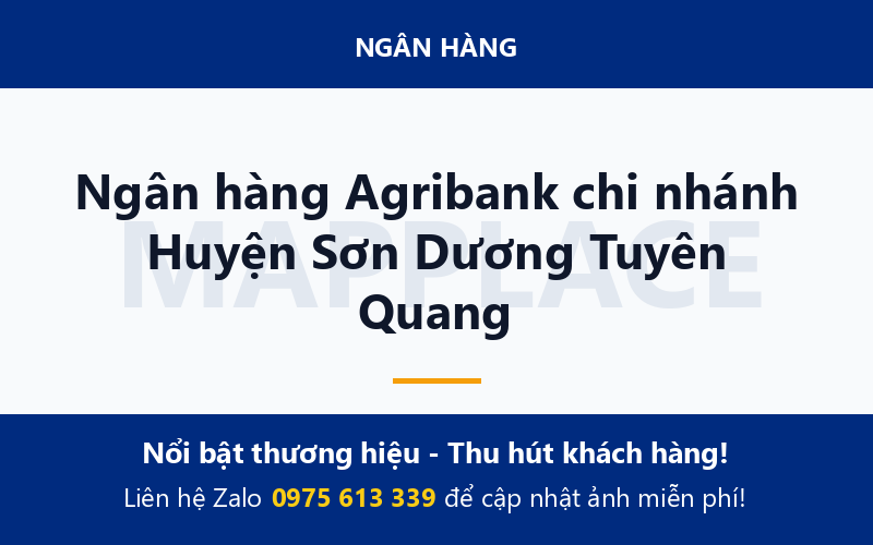 Ngân hàng Agribank chi nhánh Huyện Sơn Dương Tuyên Quang