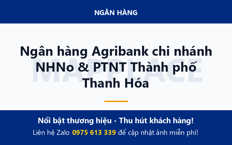 Ngân hàng Agribank chi nhánh NHNo & PTNT Thành phố Thanh Hóa