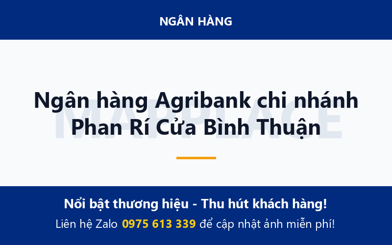 Ngân hàng Agribank chi nhánh Phan Rí Cửa Bình Thuận