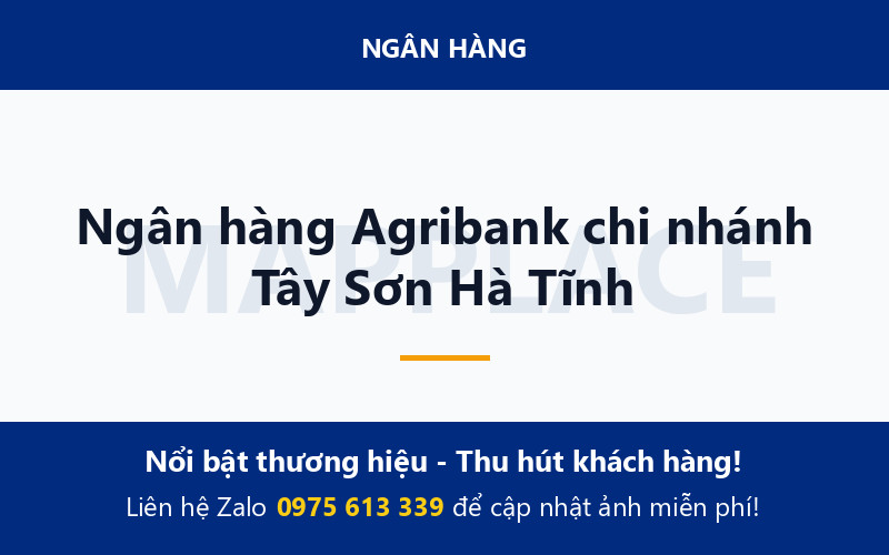 Ngân hàng Agribank chi nhánh Tây Sơn Hà Tĩnh
