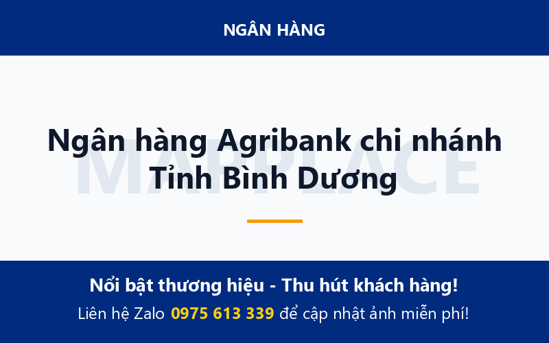 Ngân hàng Agribank chi nhánh Tỉnh Bình Dương