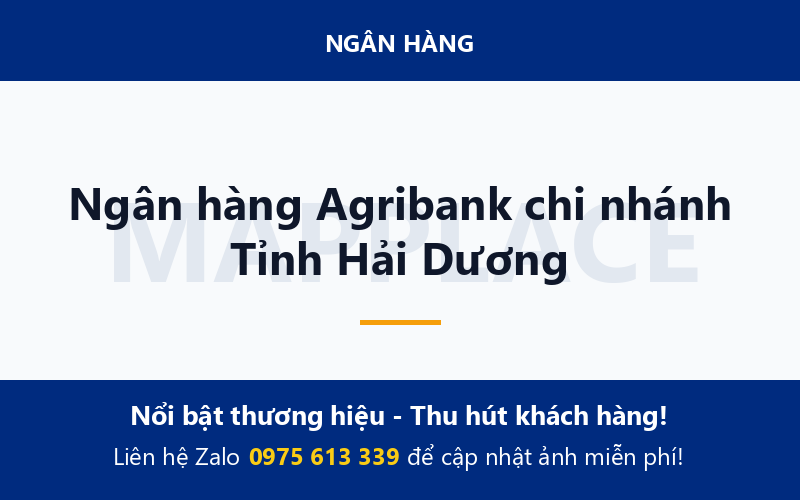 Ngân hàng Agribank chi nhánh Tỉnh Hải Dương
