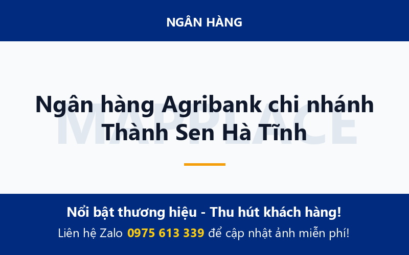 Ngân hàng Agribank chi nhánh Thành Sen Hà Tĩnh