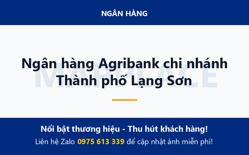 Ngân hàng Agribank chi nhánh Thành phố Lạng Sơn