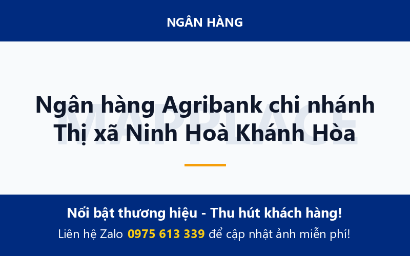Ngân hàng Agribank chi nhánh Thị xã Ninh Hoà Khánh Hòa