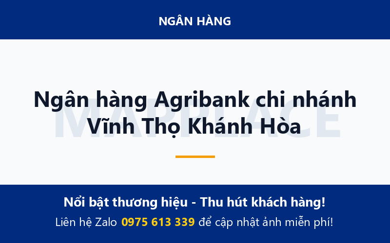 Ngân hàng Agribank chi nhánh Vĩnh Thọ Khánh Hòa
