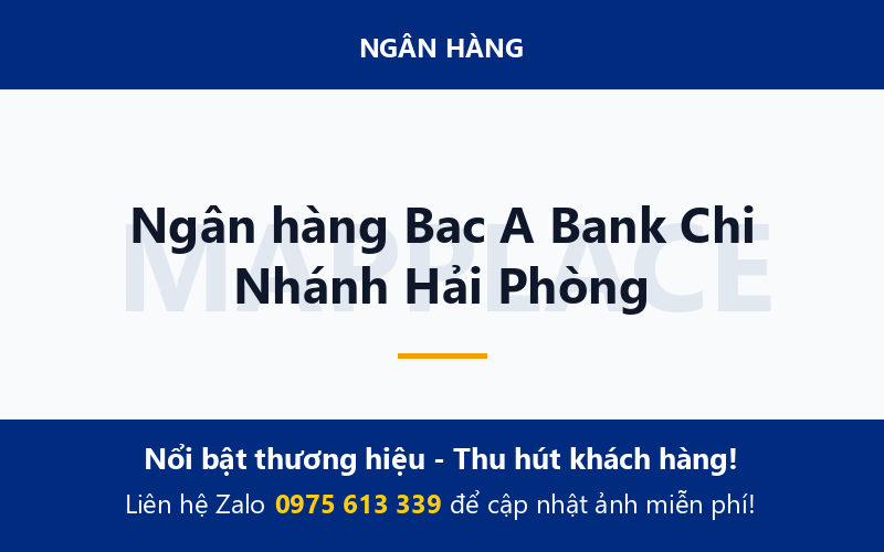 Ngân hàng Bac A Bank Chi Nhánh Hải Phòng