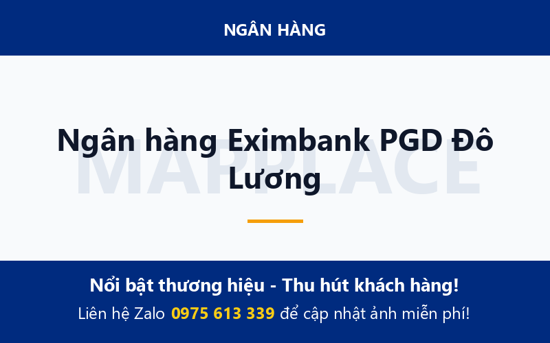 Ngân hàng Eximbank PGD Đô Lương