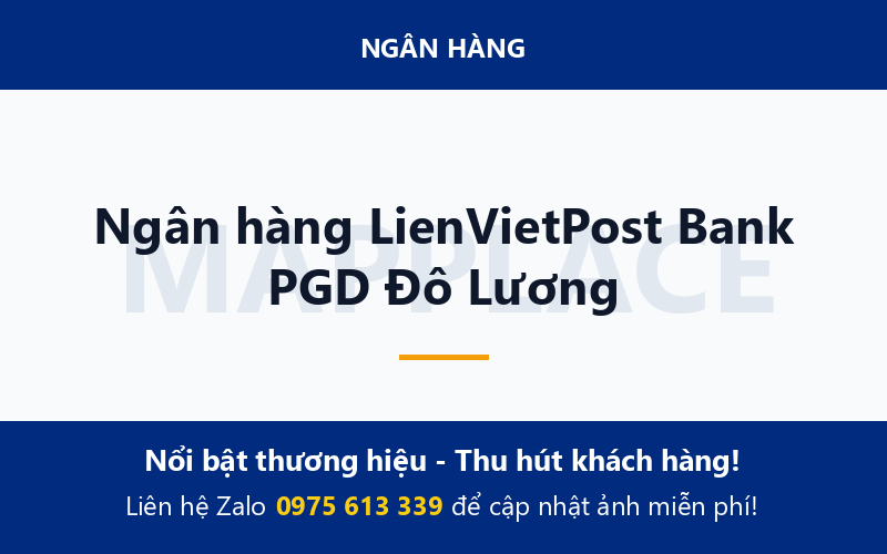 Ngân hàng LienVietPost Bank PGD Đô Lương