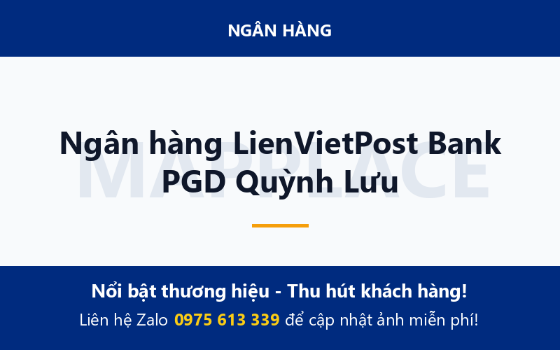 Ngân hàng LienVietPost Bank PGD Quỳnh Lưu