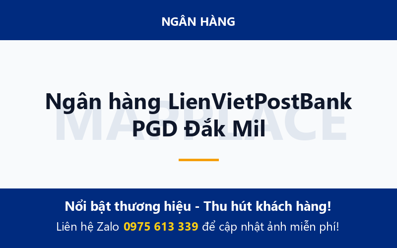 Ngân hàng LienVietPostBank PGD Đắk Mil