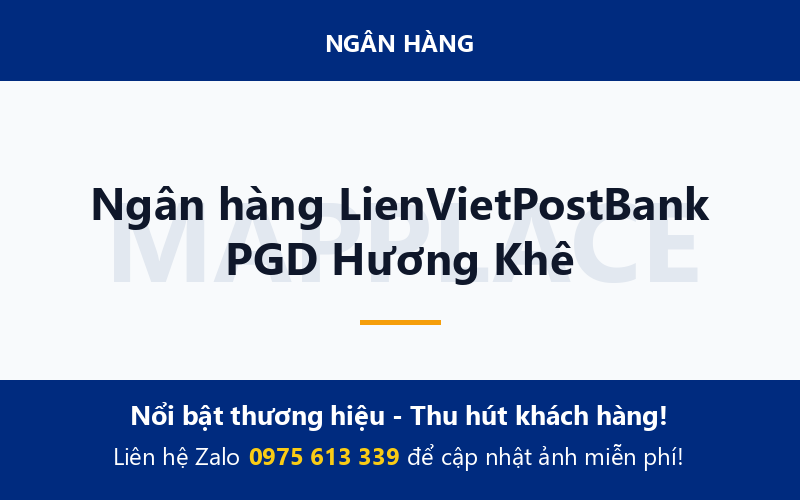 Ngân hàng LienVietPostBank PGD Hương Khê