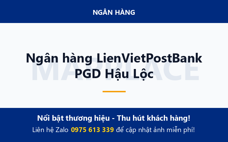 Ngân hàng LienVietPostBank PGD Hậu Lộc