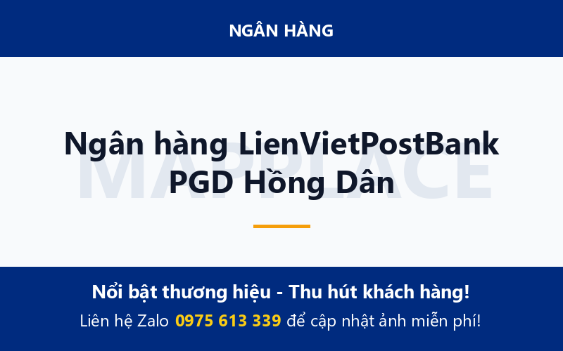 Ngân hàng LienVietPostBank PGD Hồng Dân