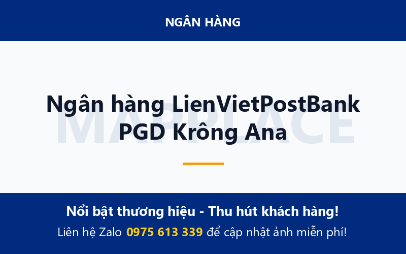 Ngân hàng LienVietPostBank PGD Krông Ana